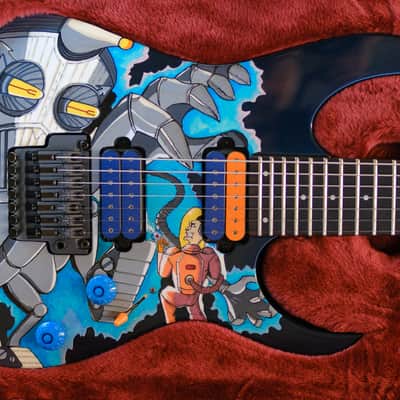 Custom Painted Ibanez Prestige RG1527 “RoboDeath” image 2