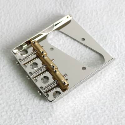 Left Handed Tele Telecaster Style Guitar Vintage Ashtray Bridge with Brass Saddles image 1