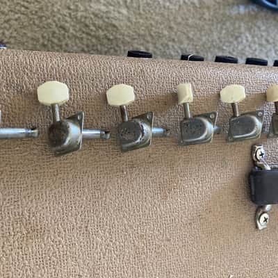 Fender 1960’s vintage full set “F” tuners with plastic buttons. image 1