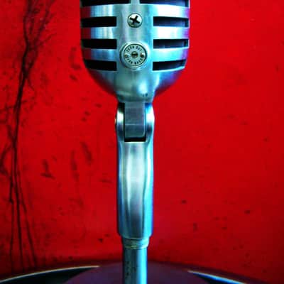 Vintage 1950's Electro-Voice 950 Cardax Crystal Microphone Hi Z w 423A desk stand display prop image 9