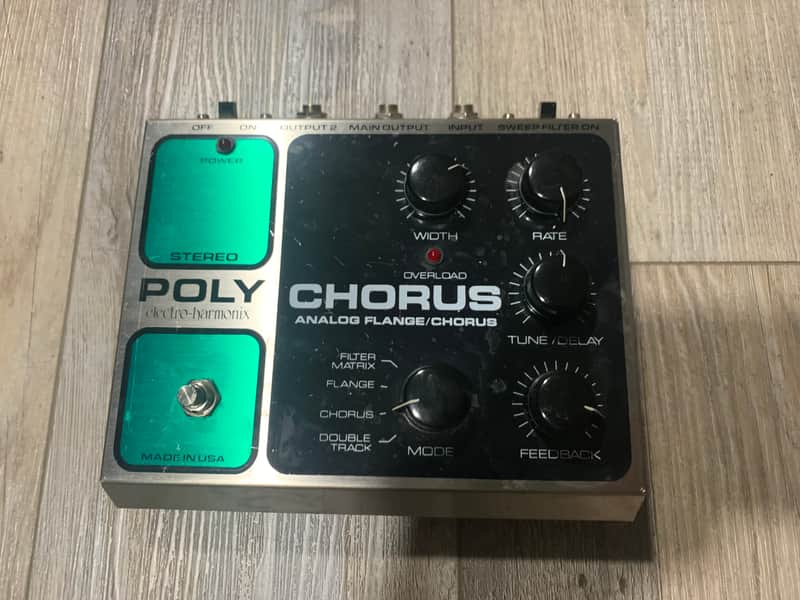 Electro-Harmonix Stereo Poly Chorus Reissue 1997 - Black / Silver / Green image 1