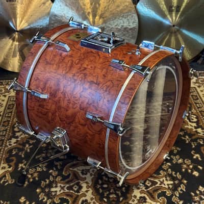 VINTAGE 1980's Sonor 17x20 Signature Horst Link Heavy Beech Shell Bass Drum in African Bubinga image 2