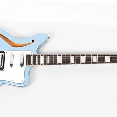 D'Angelico Premier Series Bedford SH Limited-Edition Electric Guitar With Tremolo - Ice Blue Metallic image 1