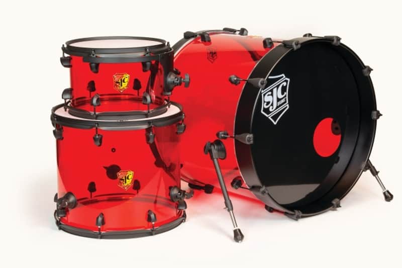 SJC Josh Dun Torch 3-Piece Kit Red Acrylic Shells – 8″ x 12″, 14″ x 16″, 18″ x 22″ imagen 1
