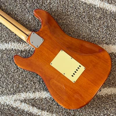 RARE&CLEAN! Fender Japan AST-110DMC Aerodyne Special Flame Maple Top Stratocaster 2006-2008 - Flame Amber Japanese-Market-only Model w/Vanzandt Pup Upgraded MIJ image 6