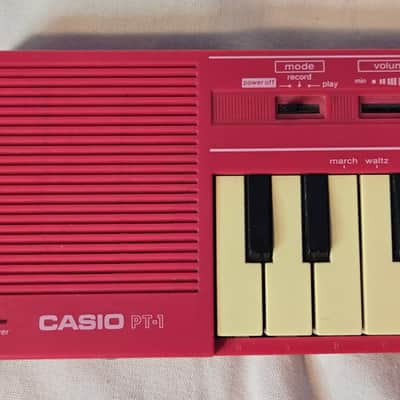 Casio PT-1 29-Key Mini Synthesizer 1982 - 1988 - Pink image 7