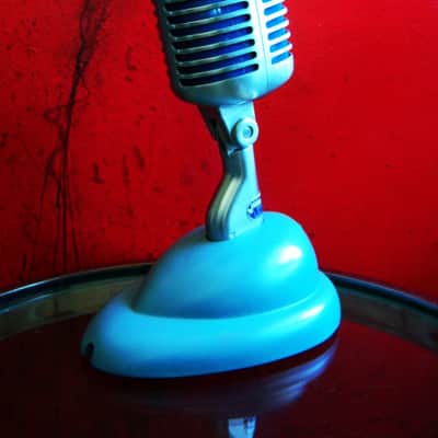 Vintage 1959 Shure 55S Unidyne dynamic cardioid Microphone w S-36 desk stand Elvis 55 55SW Super 55 image 8
