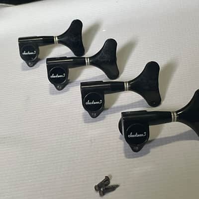 1980's MIJ Charvel Jackson Model Series 4 In Line GOTOH Black Bass Guitar Tuners Tuning Pegs image 1