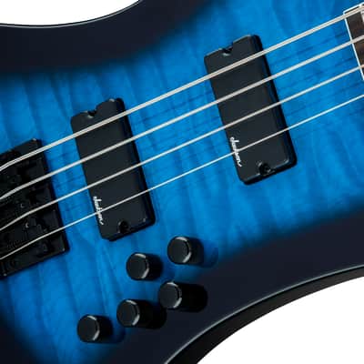 Jackson JS Series Kelly Bird JS3Q Amaranth FB Transparent Blue Burst image 5