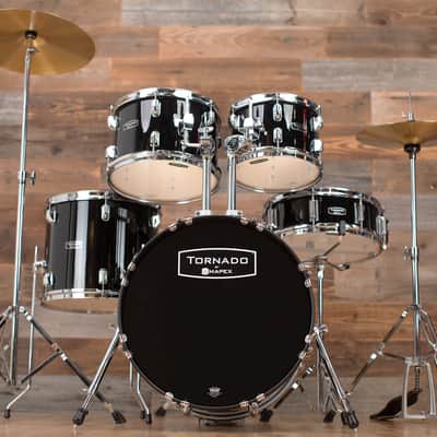 Mapex Tornado 3 Compact 5 Piece Drum Kit, Black With Hardware, Cymbals And Stool image 3