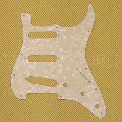 099-2140-001 Genuine Fender Standard Aged White Pearloid 4-Ply Strat® Pickguard