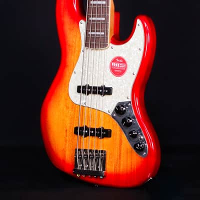 Squier Classic Vibe Active 70s Jazz Bass V, Laurel FB, Sienna Sunburst image 2