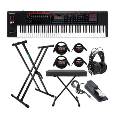 Roland FANTOM-07 76-Key Workstation Synthesizer Keyboard w/Stand, Bench Bundle