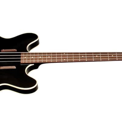 Guild Starfire Bass - Black - Single pickup - Semi-Hollow Body Bass Guitar image 2