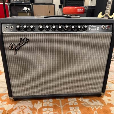Fender Deluxe Reverb II 2-Channel 20-Watt 1x12" Guitar Combo 1981 - 1986 - Black image 1