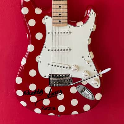 Signed by Buddy - Fender Buddy Guy Artist Series Signature Stratocaster - Blue with White Polka Dots image 22