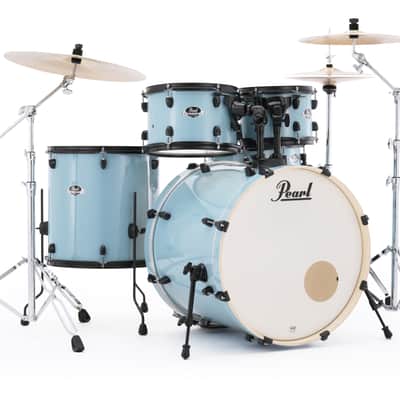 Pearl Export EXX 5-PCS Drum Set with HWP-834 and PX Cymbal Pack - Daphne Blue w/ black fittings image 1