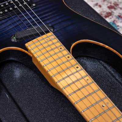 ESP Maverick Custom Shop 2000 - Transparent Purple Flamed Maple Top image 9