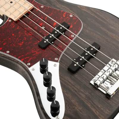 Sadowsky MetroLine 21-Fret Vintage J/J Bass-Swamp Ash Body-4 String-Nirvana Black Transparent Satin-Lefthand image 5