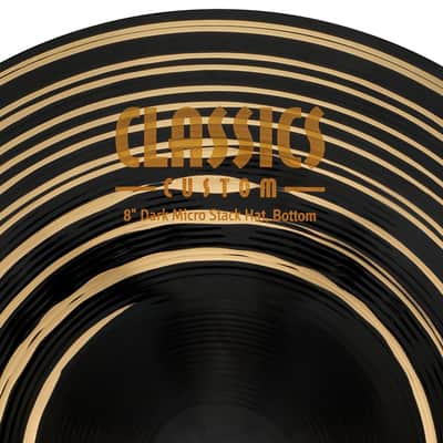Meinl CC8DAH Classics Custom Dark Micro Stack Hats 8" - Ride Cymbal image 6
