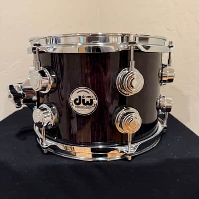 DW Collector's Series 333 Pure Maple 7x10 Rack Tom in Ebony Stain Gloss Lacquer with Chrome Hardware (Rm4) image 4