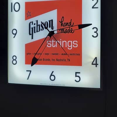 60's Style Gibson Guitars Light Up Clock Killer Cool Man Cave/Garage Accessory image 2