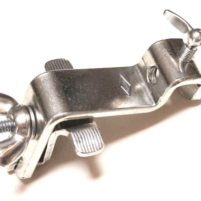 (2) Ludwig WFL L Arm Cymbal Holders, Logo Stamped, Nickel Plated - 1940s-50s /  INSPECTED & TESTED image 5