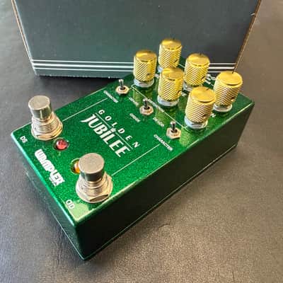 Wampler Golden Jubilee Overdrive Distortion Pedal  - British + American tones- Evergreen Emerald Sparkle- New! image 6