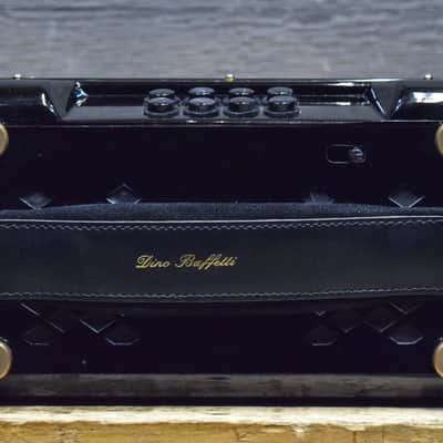 Dino Baffetti Super I 2-Row 8-Bass 21-Treble Button D/C# Black Diatonic Accordion w/Bag image 8