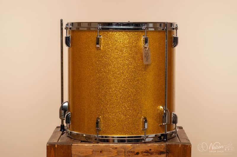 1965 Leedy (Slingerland) Floor Tom in Gold Sparkle 16x16 image 1