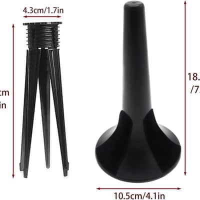 Foldable 5-Leg Trumpet Stand, Black Metal Leg Base Trumpet Stand Holder with Protective Felts, Portable Trumpet Holder, Trumpet Instrument Stand Accessories image 3