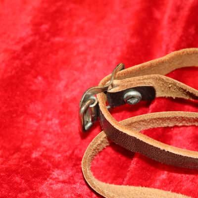Bobby Lee Leather Guitar Strap and case candy  1960's image 4