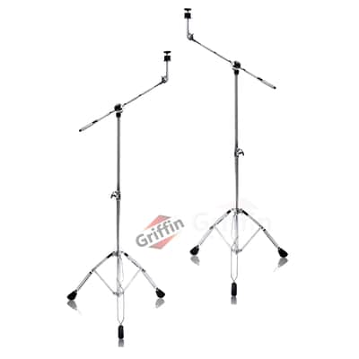 GRIFFIN Cymbal Boom Stand - 2 PACK Drum Hardware Arm Mount Adapter Percussion image 2