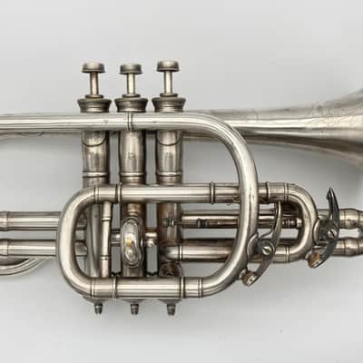 No Name High/Low Pitch Bb Cornet Silver image 1