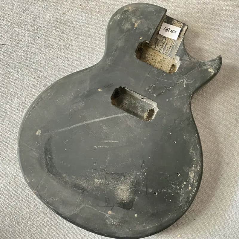 Black Basswood Guitar Single Cut Body image 1