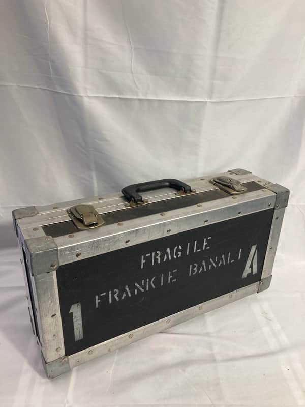 Frankie Banali's Quiet Riot, Anvil Cases 19.5"x9.5" Utility Carrying Case, Stenciled 1980's - Black image 1