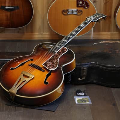 1936 Gibson Super 400 Hollow-Body Archtop Electric Guitar Sunburst + OHSC image 1