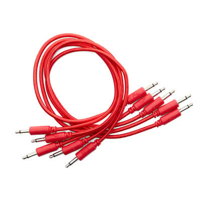 Erica Synths Braided & Soft Eurorack Patch Cables 60 cm (5 pcs) (Red) [Three Wave Music] image 2
