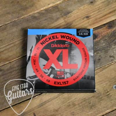 D'Addario EXL157 Nickel Wound Baritone Electric Guitar Strings 14-68 image 2