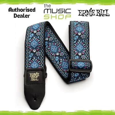 Ernie Ball Classic Jacquard Guitar/Bass Strap, Indigo Orchid Design - 4097 image 1