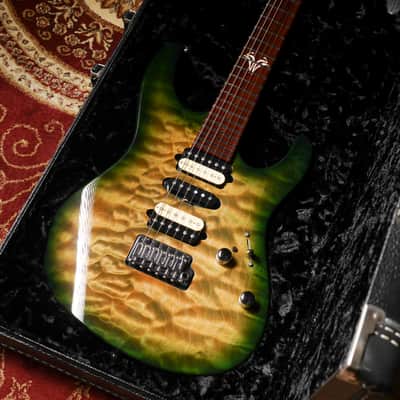 Suhr Custom modern 2016 - Faded Trans Green Burst image 5