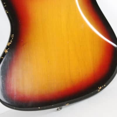 1969 Vintage Fender Jazz Bass Alder 4-Bolt Sunburst BODY ~Original Finish~ 1960s USA Early-CBS image 6