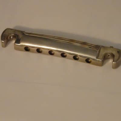 Gibson Custom Shop Wraparound Tailpiece from 57 Les Paul Special or Junior 2022 - Aged Nickel image 1