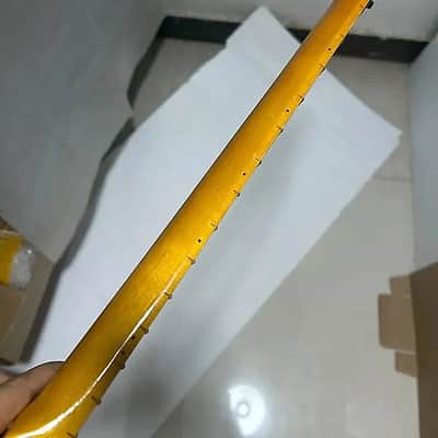Yellow Strat Style Guitar Maple Neck, 22 Frets Fingerboard, Stars Inlay Markers image 2