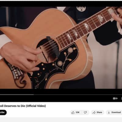 Gibson SJ-200 Artist Owned by THE DARKNESS Studio & Stage Played! Albums & Music Videos since Permission To Land! Custom Fishman Pickup SJ200 Dan & Justin Hawkins Acoustic Guitar image 4
