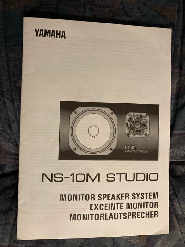 Yamaha NS-10M STUDIO Original Owners Manual / User Manual image 1