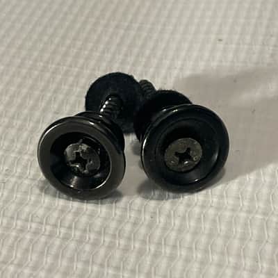 2000's Japan Jackson DK2 & Dinky Guitar Factory Black Oversize Strap Buttons image 1