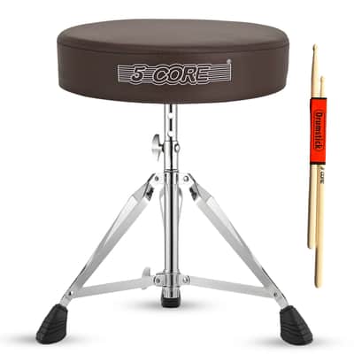 5 Core Drum Throne 3" Padded Drum Seat Height Adjustable Drumming Chair for Practice and Performance image 2