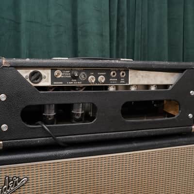 1969 Fender Bassman "Drip Edge" 2-Channel 50-Watt Guitar Amp Head & Cabinet image 7