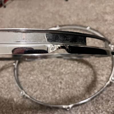 Ludwig 14"x8-lug 1.6mm Triple Flanged Snare Hoops Acrolite 1970s-1990s - Chrome image 4